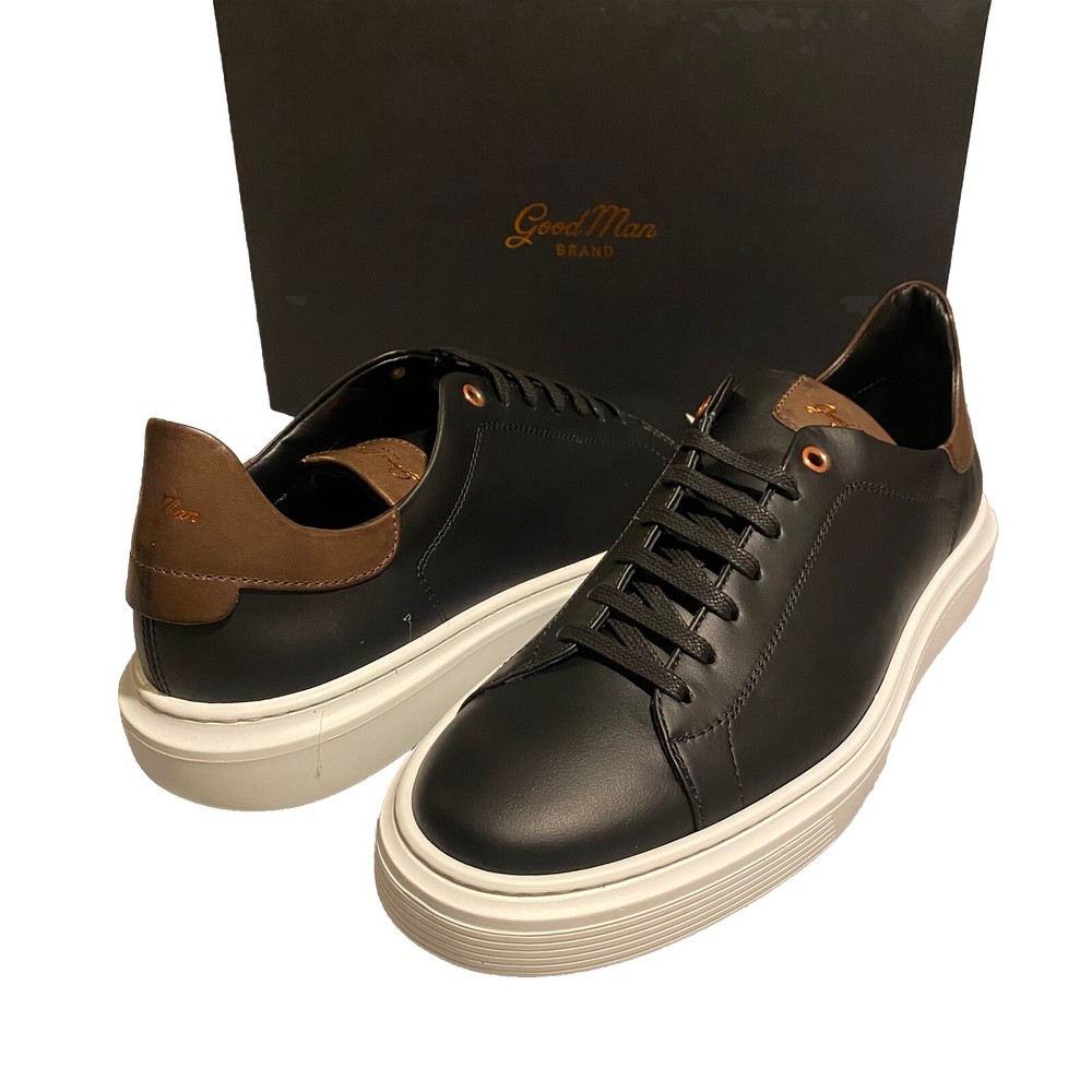 Good Man Brand Legend London Black Sneakers with Italy Vachetta Edge in Size 9.5