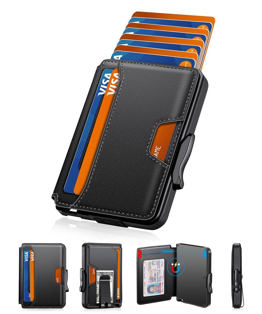 Slim Minimalist RFID Blocking Wallet for Men – Smart Pop-Up Design