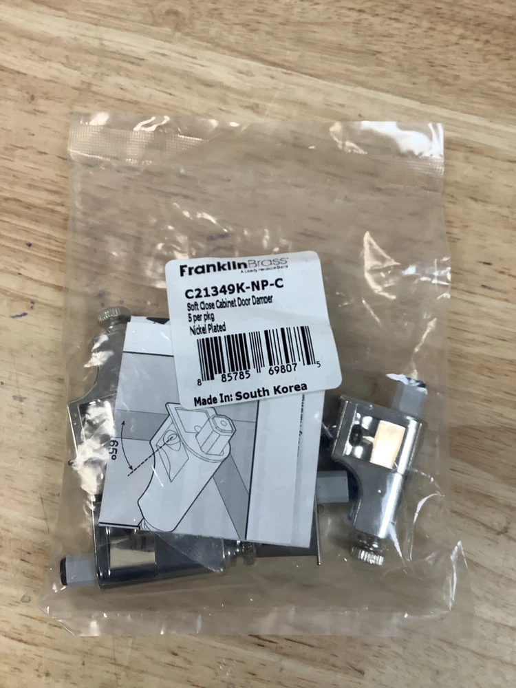 Franklin Brass 4-Inch Soft Close Cabinet Door Damper for Quiet Smooth Closing