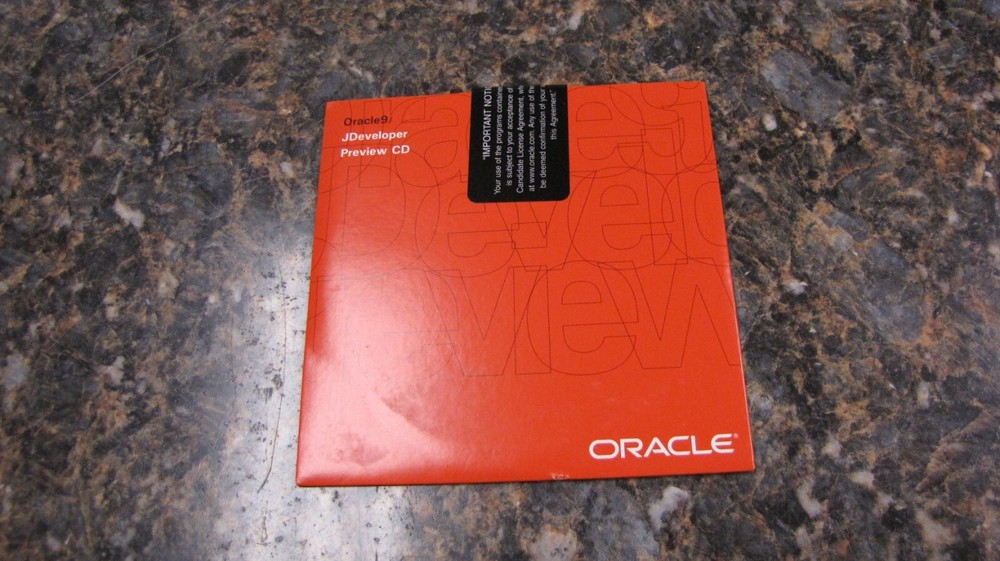 Vintage Oracle 9 JDeveloper Preview CD - New Sealed
