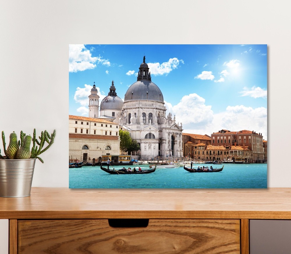 Grand Canal & Basilica Italy 5mm thick Plastic Poster Ready to Hang 60x45cm