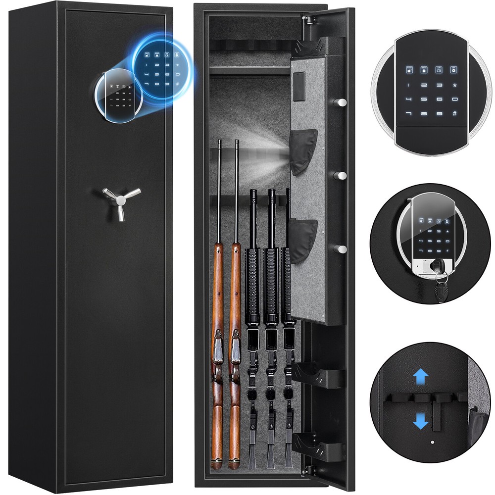 3-5 Digital Long Gun Safe for Rifle and Shotgun with LED Light & Removable Shelf
