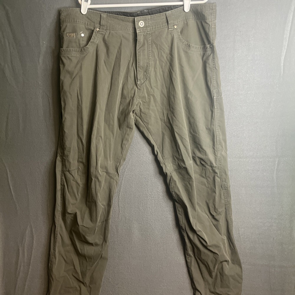 Kuhl Kanvus Jean Mens 40x32 Gray Vintage Patina Dye Canvas Pants Hiking Outdoor
