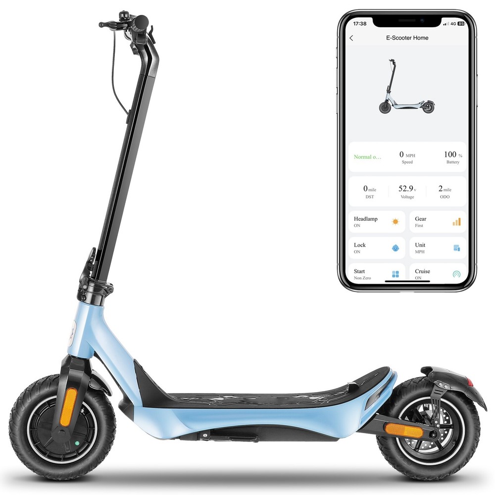 500W ADULT ELECTRIC SCOOTER LONG-RANGE FOLDING E-SCOOTER SAFE URBAN COMMUTER #