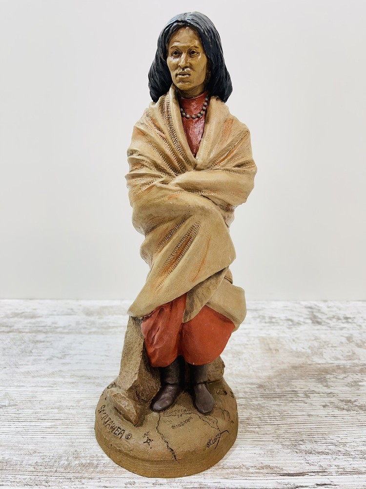 Vintage Sacajawea & Baby Resin Artist Tom Clark #66 1991