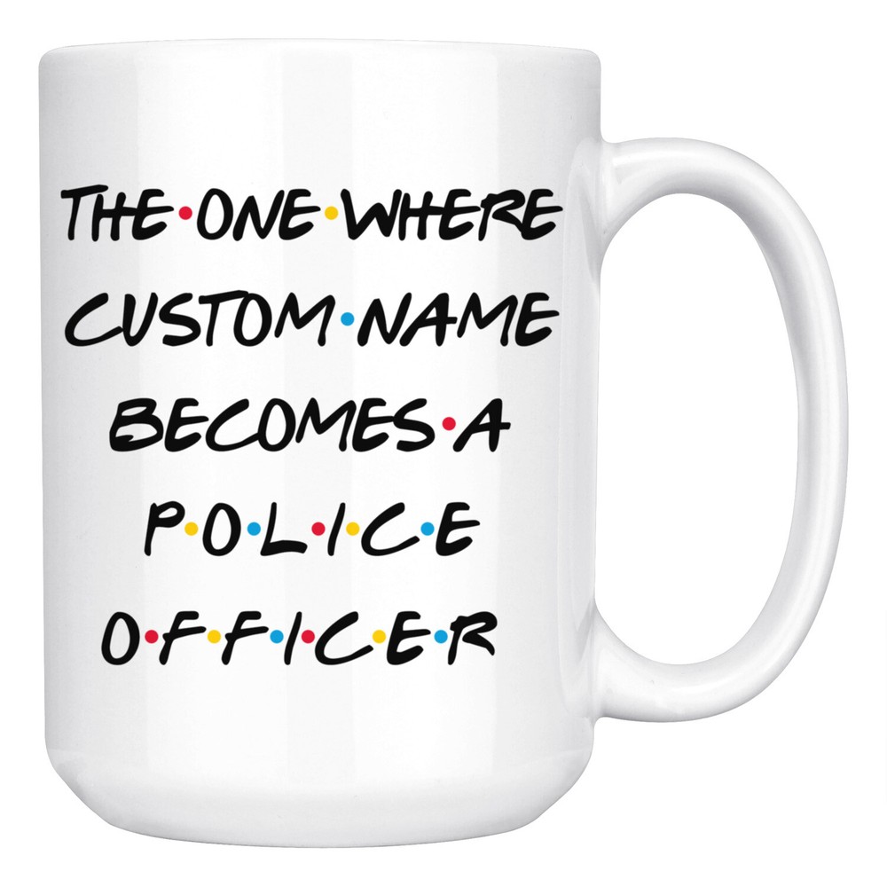 Personalized Police Promotion Gift Mug for Graduation or Promotion