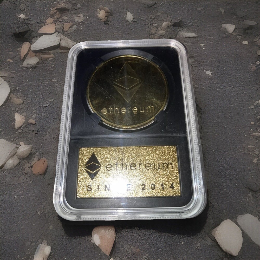 Ethereum Collectible Coin in SLAB- Cryptocurrency for gift/collection-image