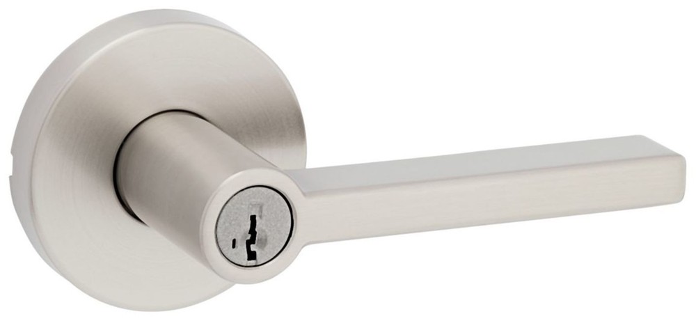 Kwikset 740HFLRDT-S Halifax Keyed Entry Door Handle in Nickel Finish