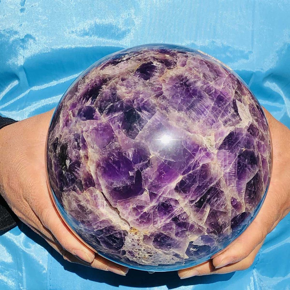 Natural Dream Amethyst Quartz Crystal Sphere Ball for Healing 4640G 2738