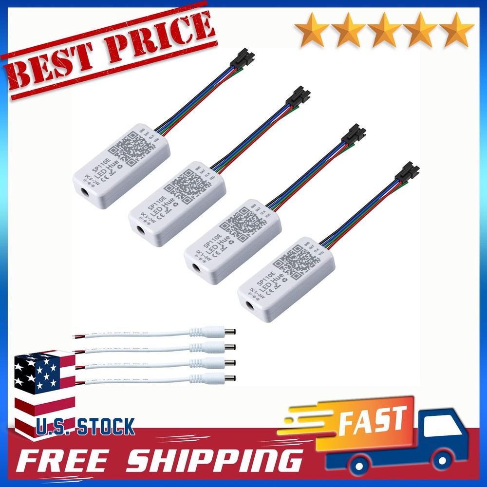 Sp110 Led Hue Ws2812b Controller 4pack Sp110e Led Bluetooth Ws2811 Controller 52