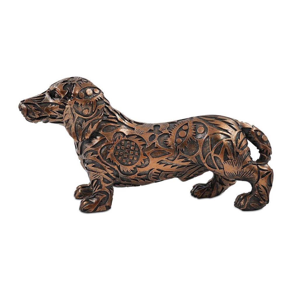 8'' Dachshund Figurines, Bronze Dog Statue, Puppy Sculpture, Wiener Dog Decor...
