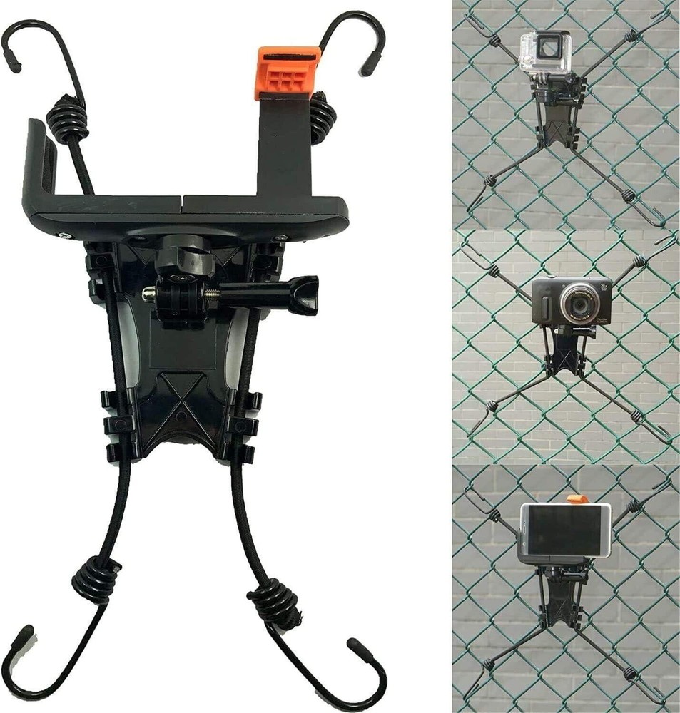 Adjustable Camera Fence Mount Stand Holder for Action Camera and Mobile Phone Au