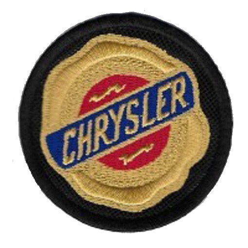 Big Chrysler Iron-On or Sew-On Embroidered Patch Diameter 10