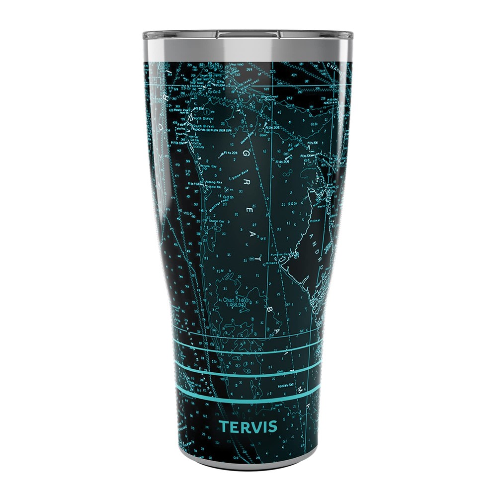 Traveler Nautical Collection Caribbean Chart Triple Walled Insulated Tumbler ...