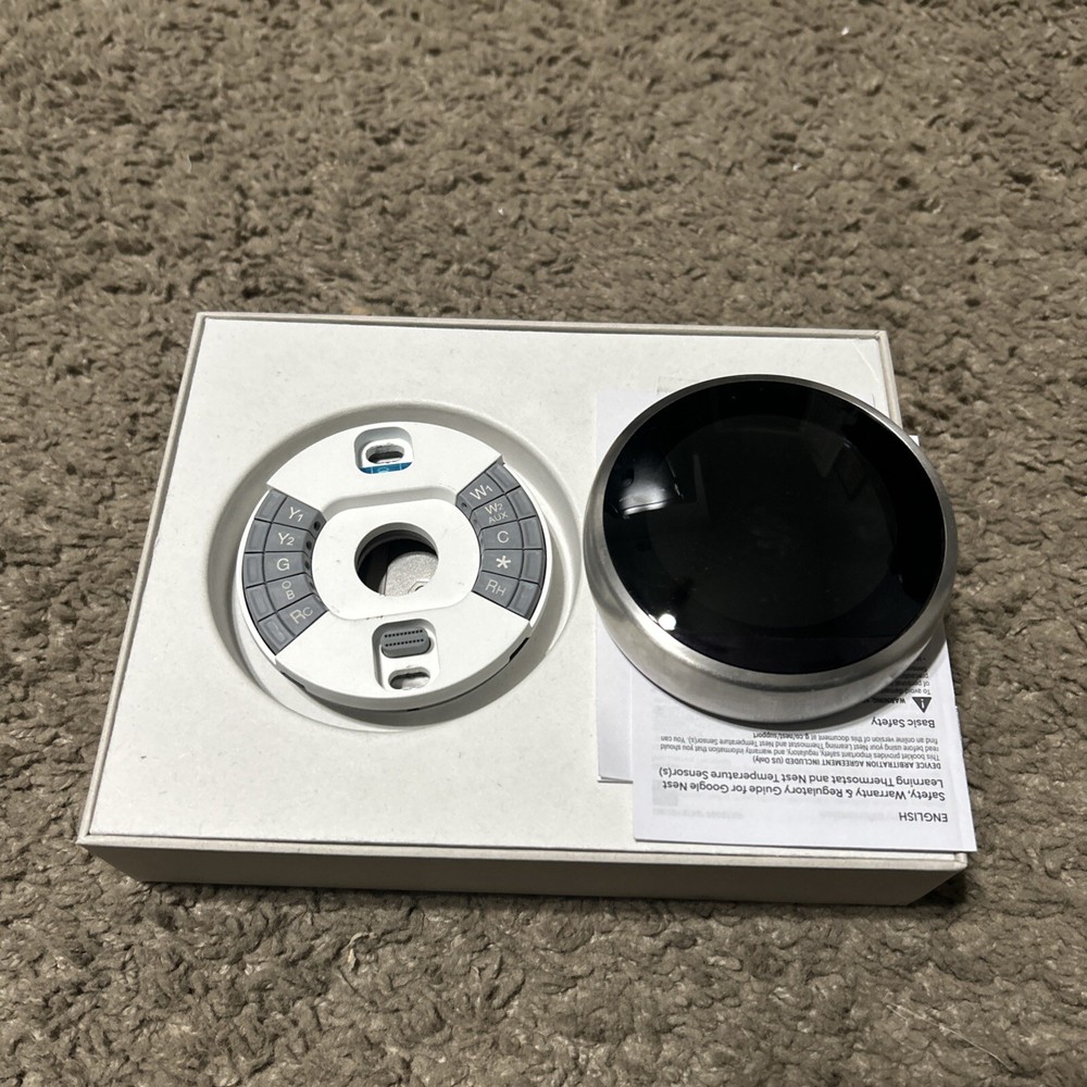 Google Nest Learning Thermostat (3rd Generation) - Stainless Steel! READ! AS-IS!