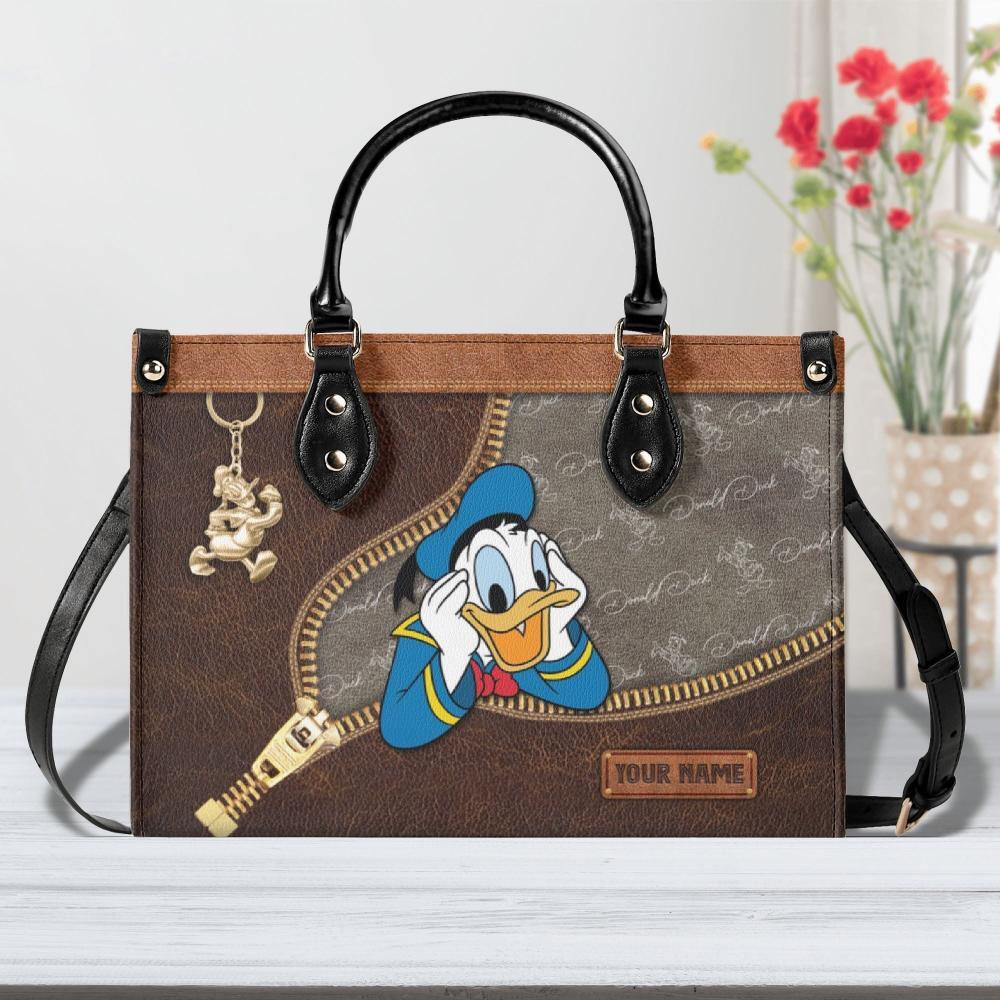 Vintage Disney Donald Duck Leather Handbag for Women - Personalized Gift-image