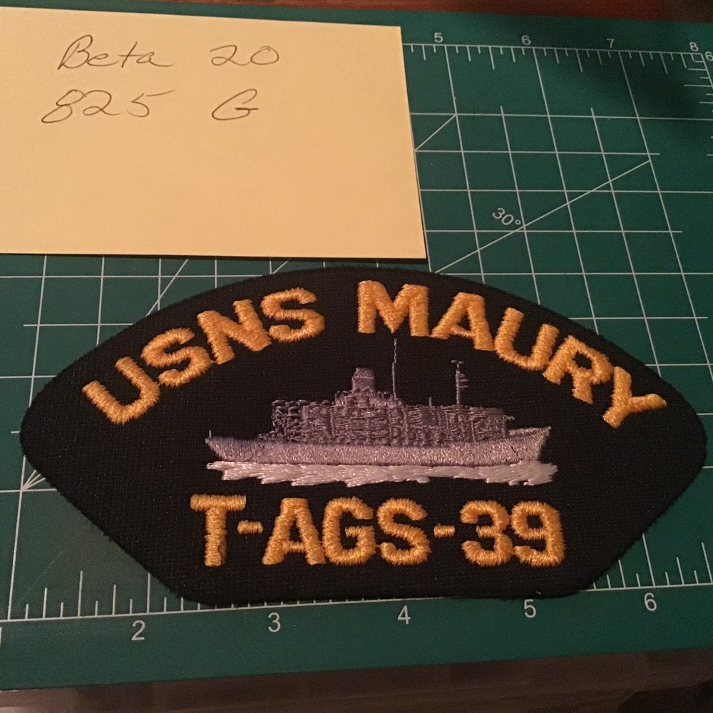US Navy Cap Patch USNS Maury T-AGS 39 Hydrographic Survey Ship