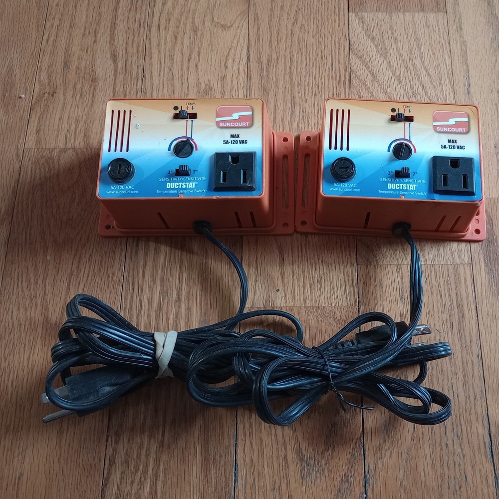 Suncourt DS100 Ductstat Plug-In Thermostat With Temperature Sensitive Switch