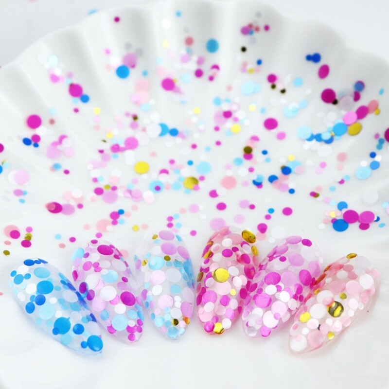 Epoxy Resin Mold Filler with Glitter Confetti for Jewelry and Nail Art