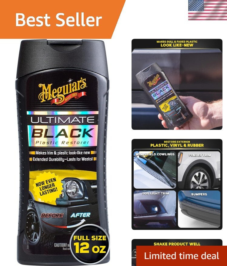 Restores, Protects, and Revitalizes: Ultimate Black Plastic Restorer, 12 Oz
