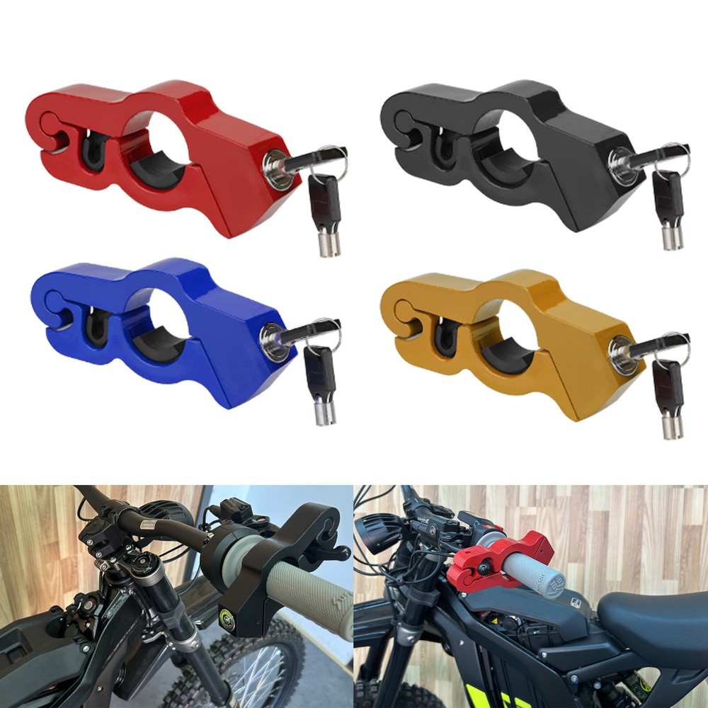 Motorcycle Handlebar Grip Lock Anti Theft Throttle Clutch Brake Lock with 2 Keys