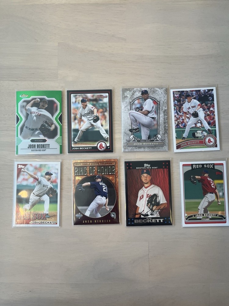 Josh Beckett 8 Card Lot Boston Red Sox