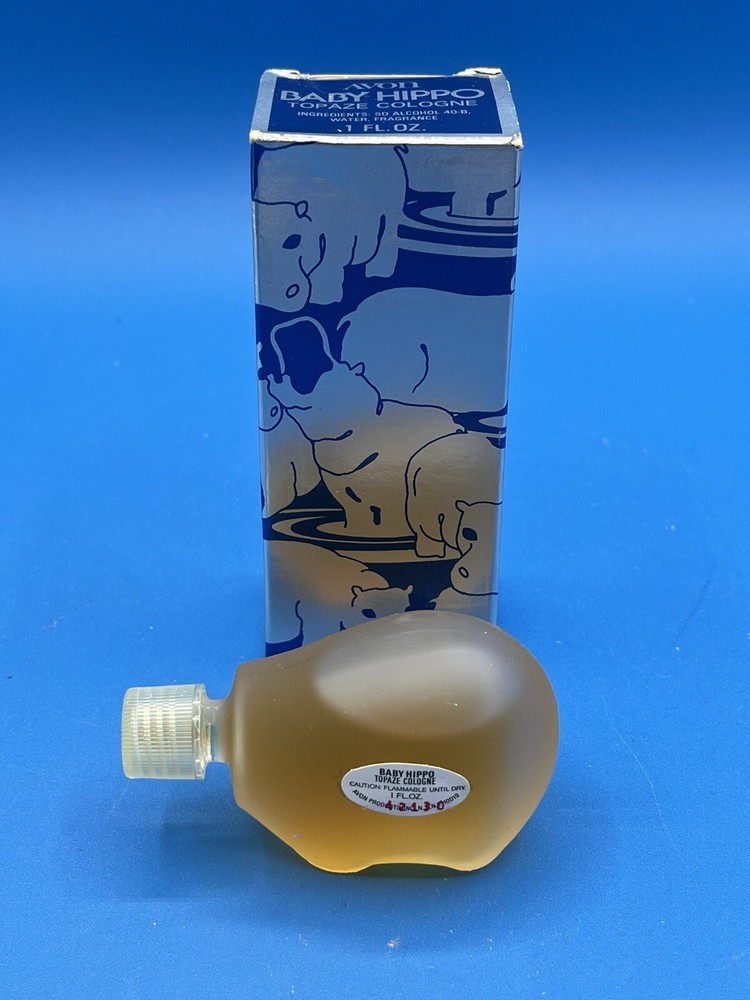 VTG Avon Baby Hippo Cologne Topaz’s 1 Fl Oz Collectible Bottle