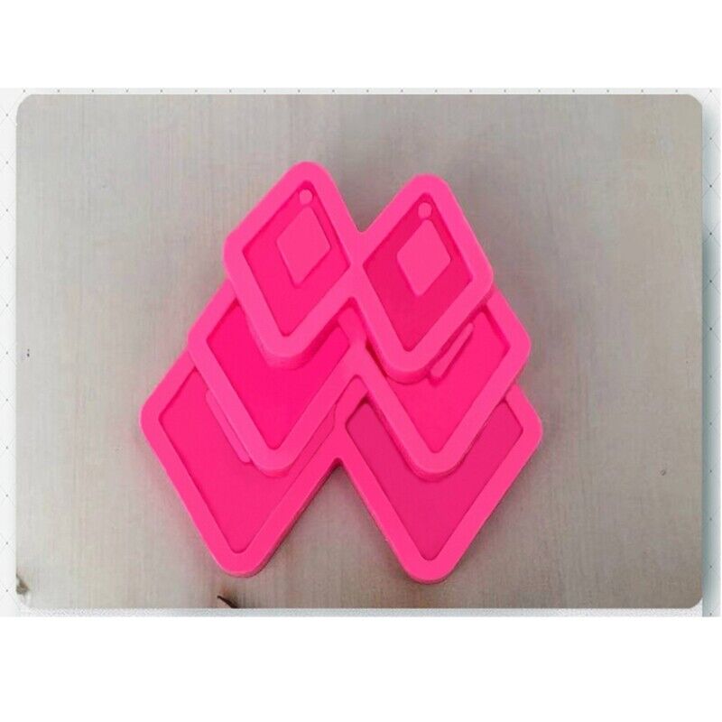 4 Pcs DIY Earrings Epoxy Resin Mold Ear Pendant Casting Silicone Mould