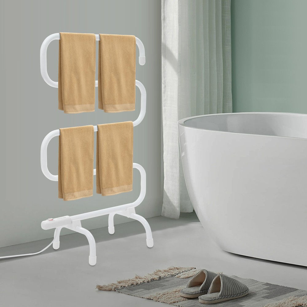 S-shaped Electric Towel Warmer Quick Heating Heated Towel Racks for Bathroom