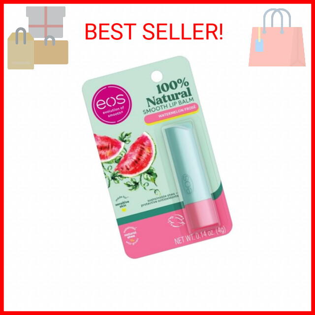 EOS 100% Natural Watermelon Frosé Lip Balm – Dermatologist Recommended for Sensitive Lips