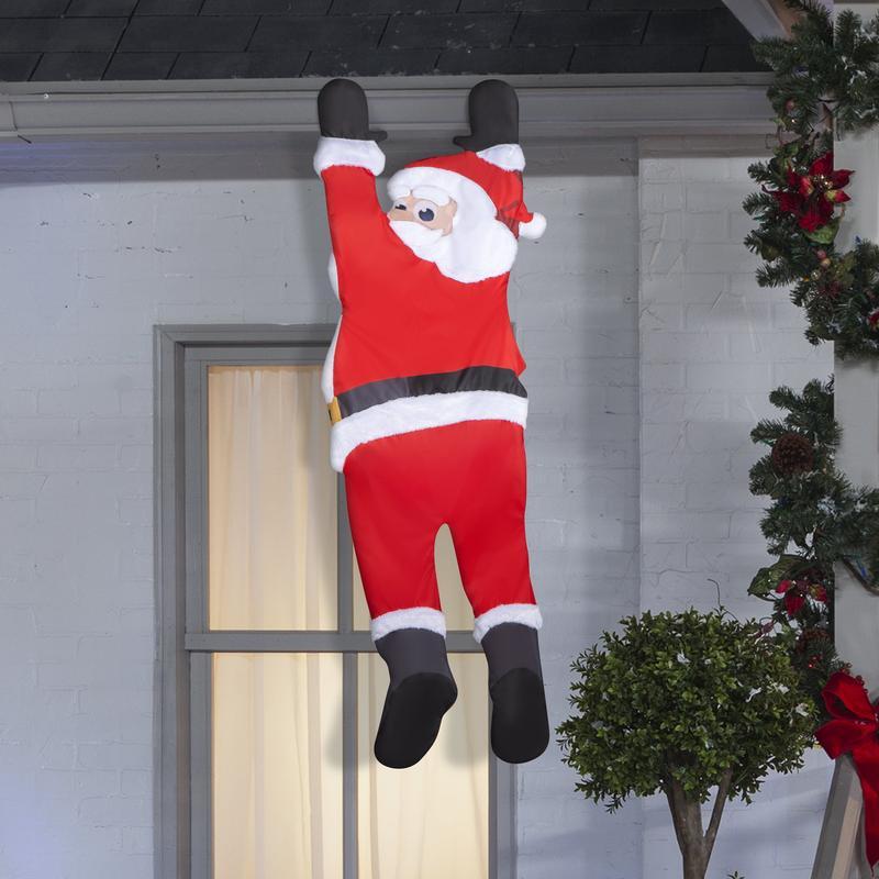 Christmas Plush Santa Claus Hanging Indoor Outdoor Decoration Party Display New