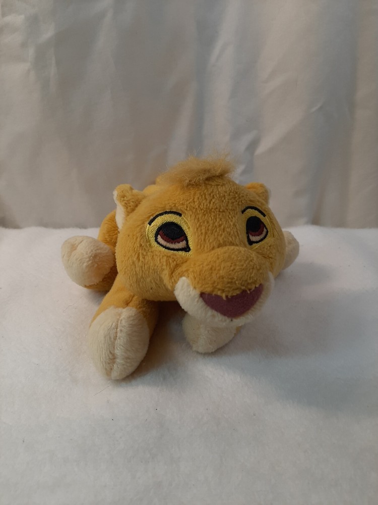 Vintage Disney World Lion King Simba Beanbag Plush Stuffed Animal Toy