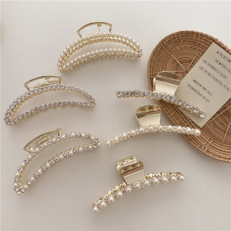 Large Metal Hair Claw Clips Clamp Accessories Hairpin Grip Jaw Barrette Top Claw