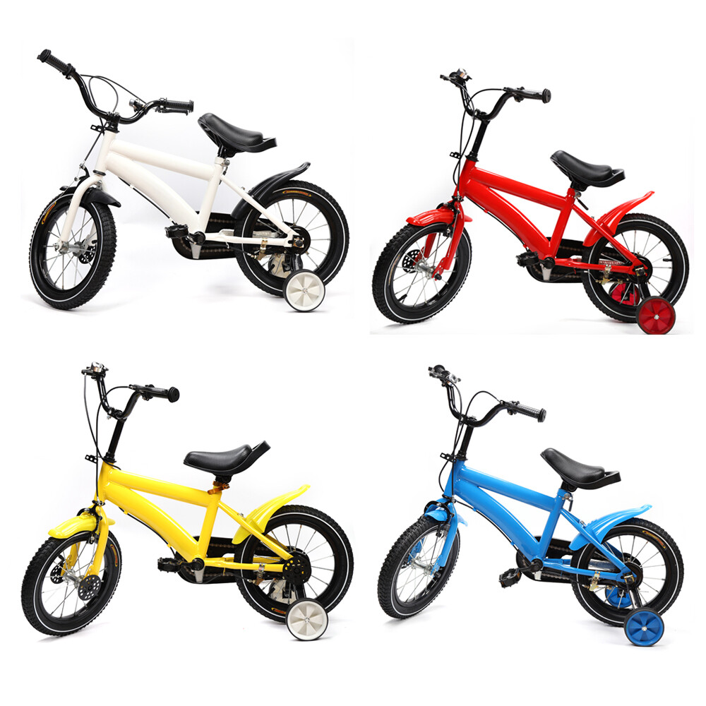 14 Inch Childrens Bicycle Boys Girls Kids Bike Unisex With Safety Training Wheel