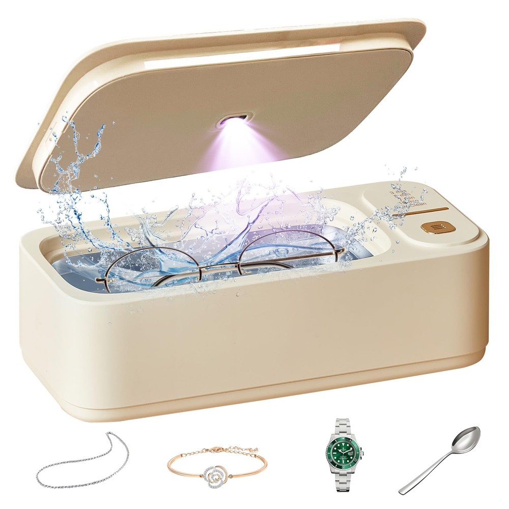 Ultrasonic Jewelry Cleaner Machine with 4 Timer Modes and 47KHz Frequency