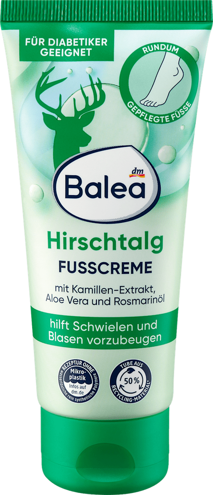 Balea Foot Cream with Deer Tallow 100ml for Soft Smooth Feet