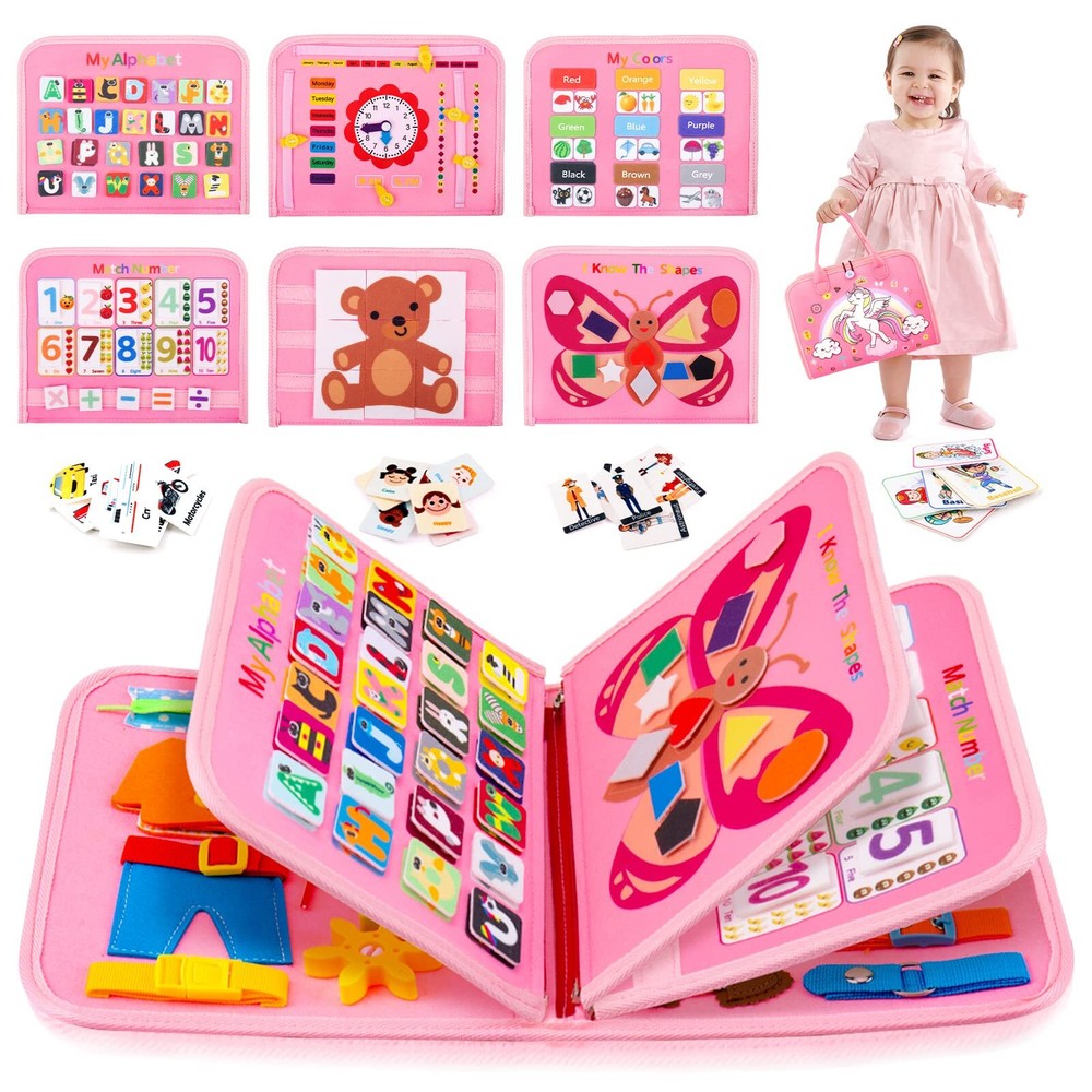 HONGDDY Busy Board Montessori Toys for Toddler Sensory Board Toy for Learning...