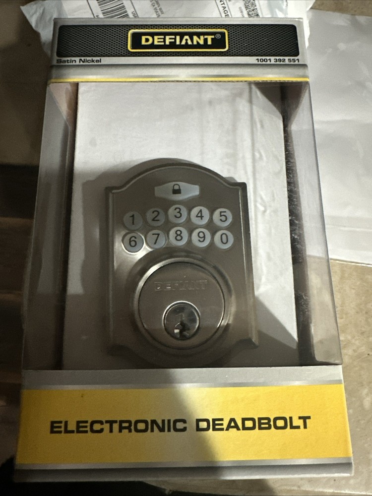 Defiant Satin Nickel Electronic Keypad Deadbolt Auto Lock Fast Shipping