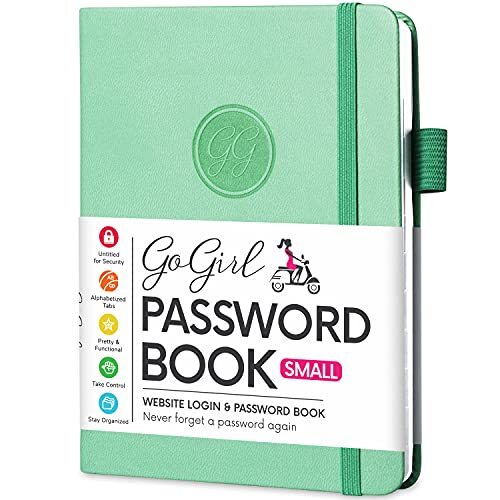 Compact 4x5.5 Inch Emerald Password Organizer with A-Z Tabs-image