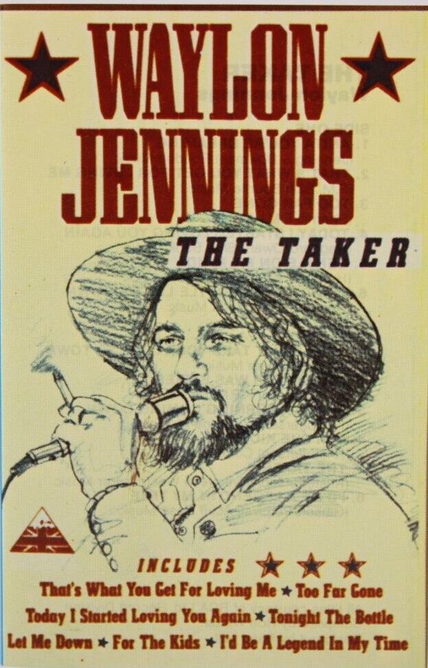 Waylon Jennings - The Taker Cassette Tape Germany Outlaw Country 1984 Tested