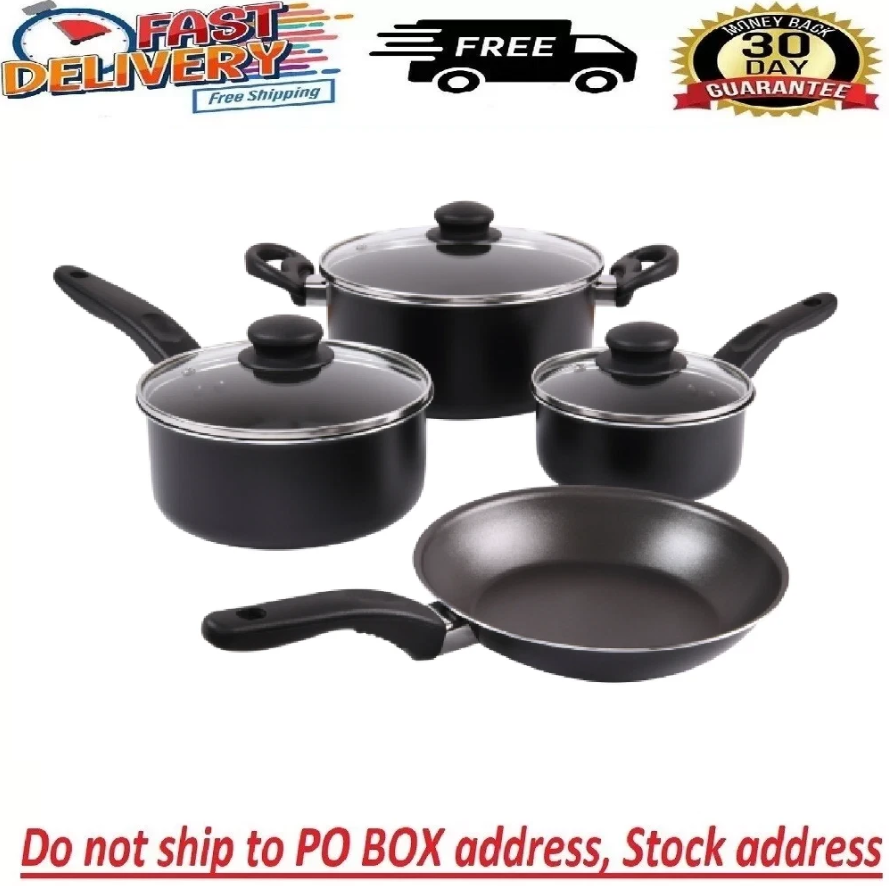 7-Piece Nonstick Aqua Cookware Set for Home Kitchen Cooking