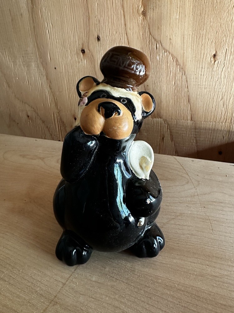 Vintage Honey Bear Figurine Piggy Bank Decor
