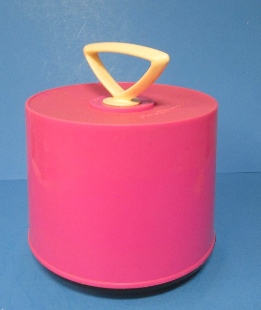 vintage retro MCM pink Disk-Go-Case 45 rpm record storage 