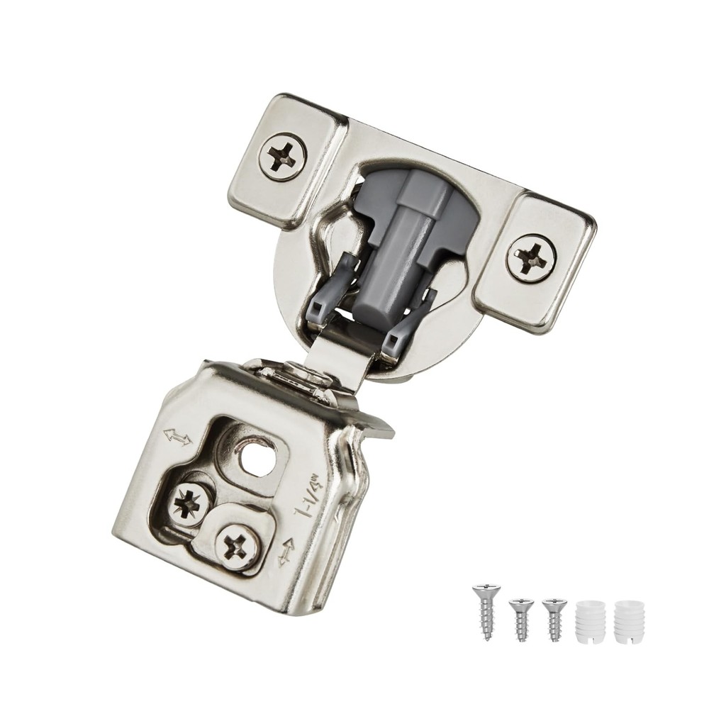 40 Pack 1-1/4 Inch Overlay Soft Close Cabinet Hinges for Face Frame Cabinet D...