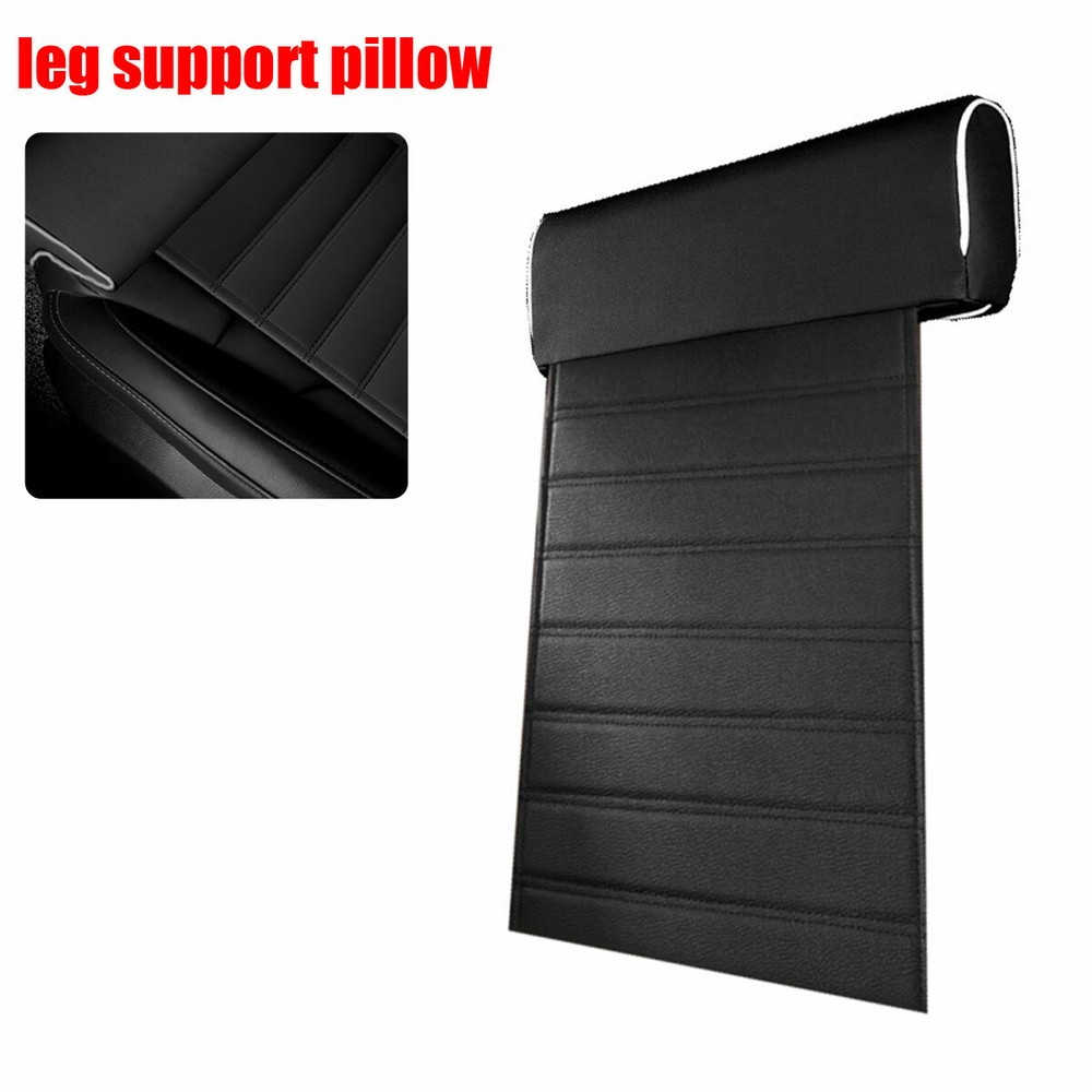 PU Leather Car Seat Extended Cushion Leg Rest Support Pillow Comfort For Travel