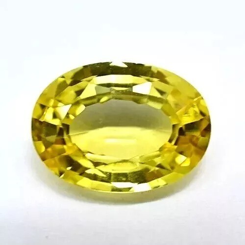 Excellent Sapphire Natural Yellow Oval 10-12Ct EGL Certified Loose Gemstone