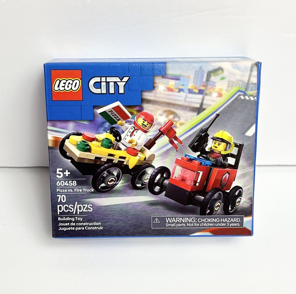 Lego City Pizza Vs Fire Truck 60458