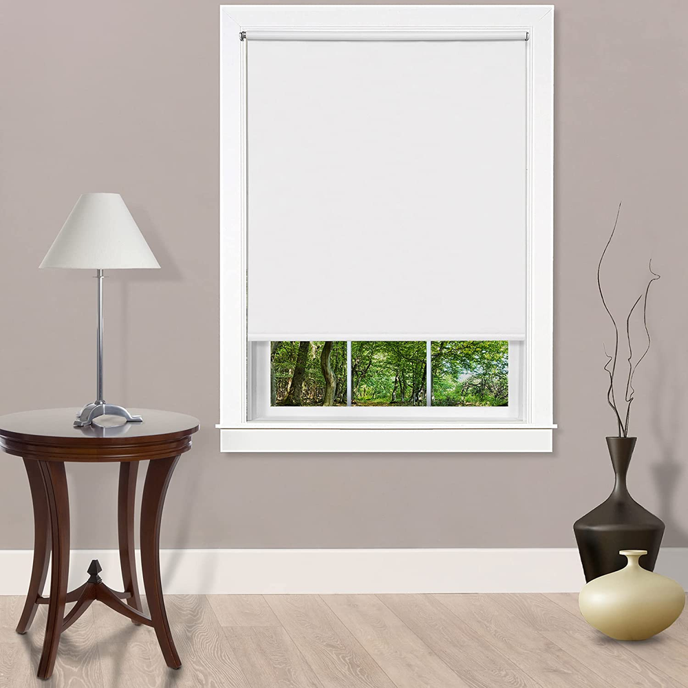 Cordless Tear down Light Filtering Shade - 37 Inch Width, 72 Inch Length - White