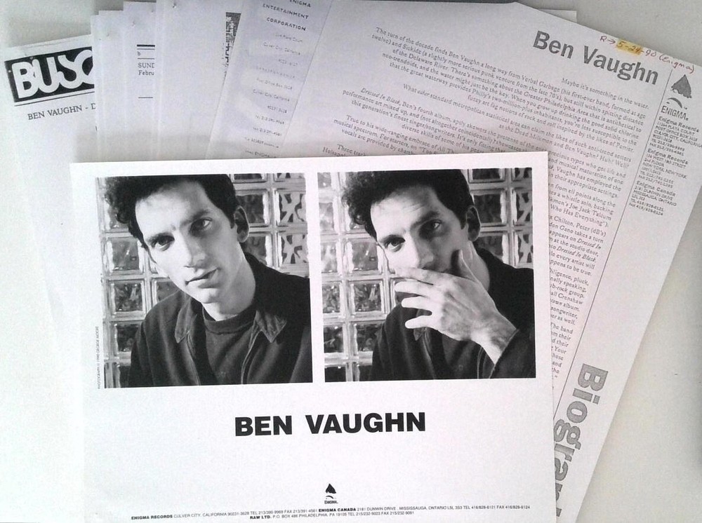 Ben Vaughn 1990 Photo Promo Music Press Kit - Enigma Records