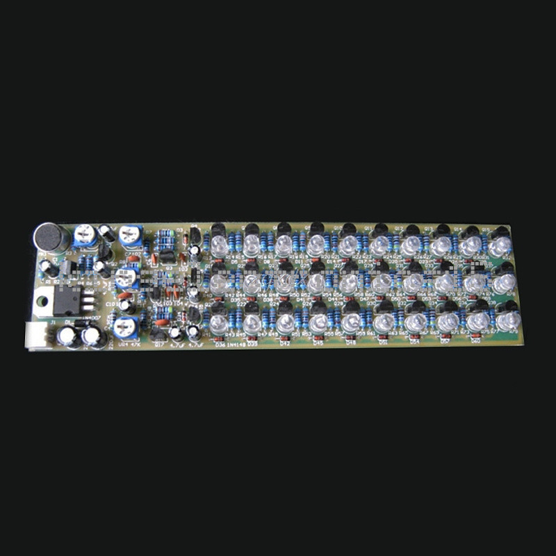 Voice Control Level Indicating LED Electronic Production Red/Blue/Green DIY Kit-image